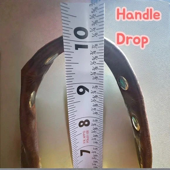 Hammitt Crystal Leather Doctor Bag Purse Satchel Brown Gold Studs - Picture 13 of 13